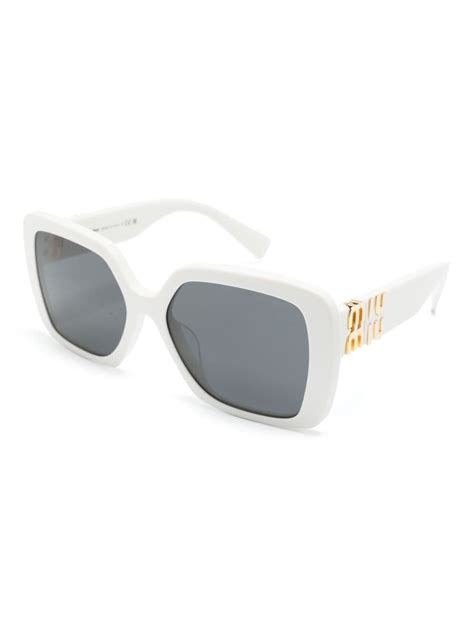 miu miu white havana sunglasses|miu miu runway sunglasses.